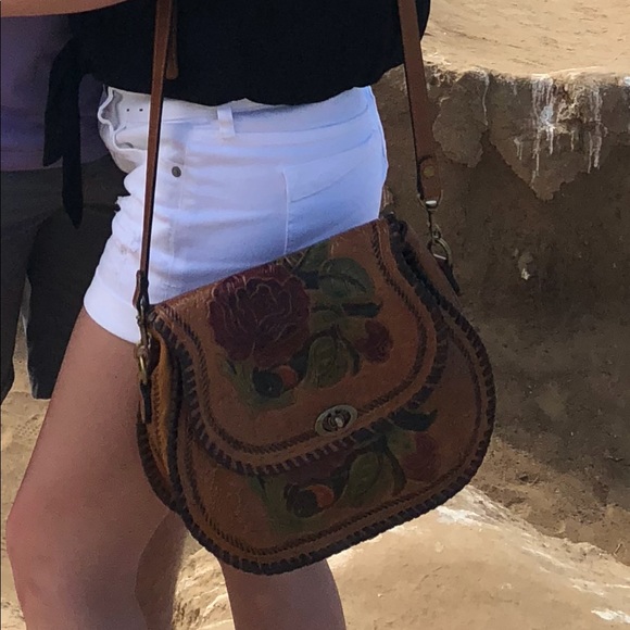 Patricia Nash Handbags - Patrisha Nash saddle bag with rose detail